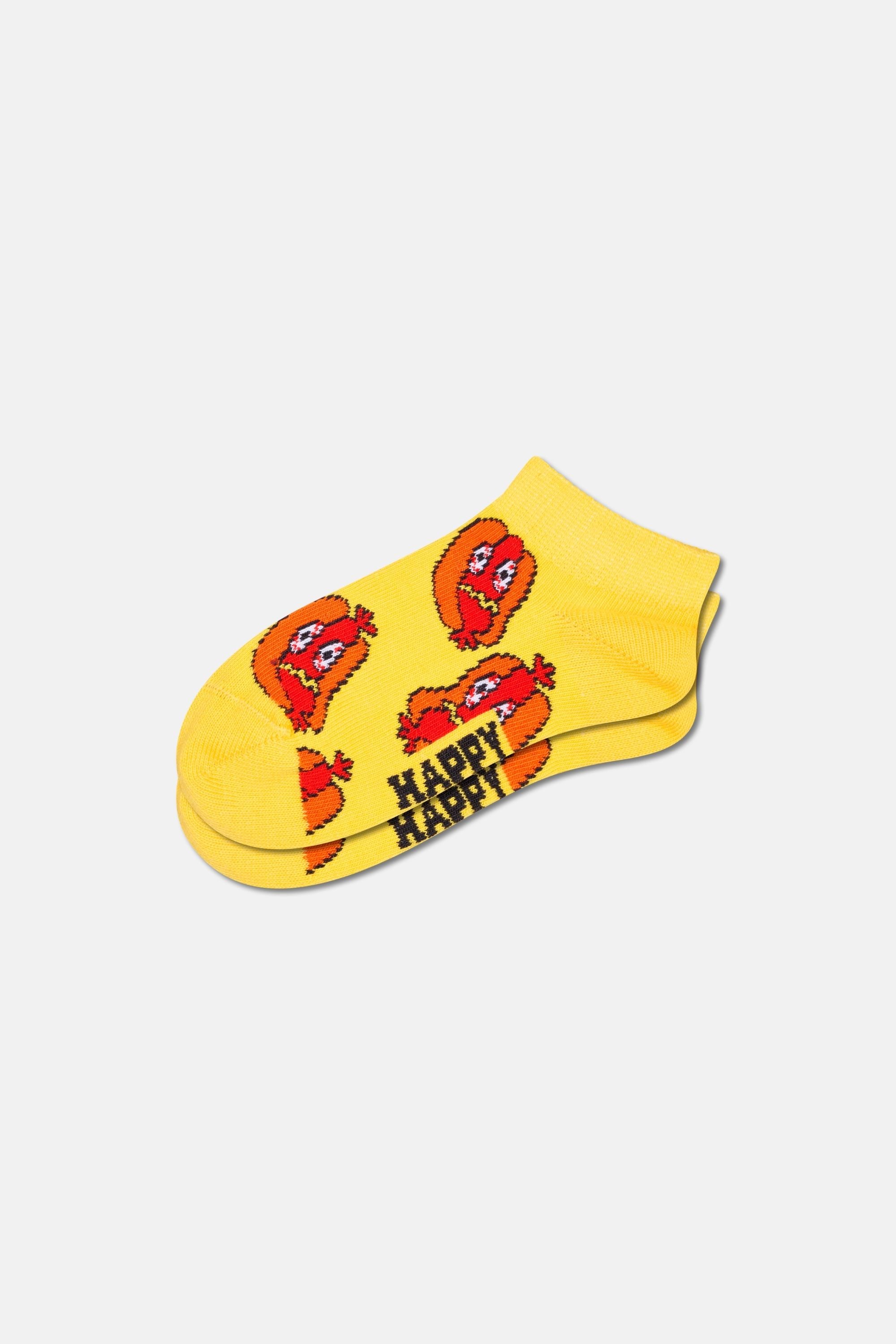 Happy Socks - Çocuk Hamburger Desenli 2'li Çorap Seti