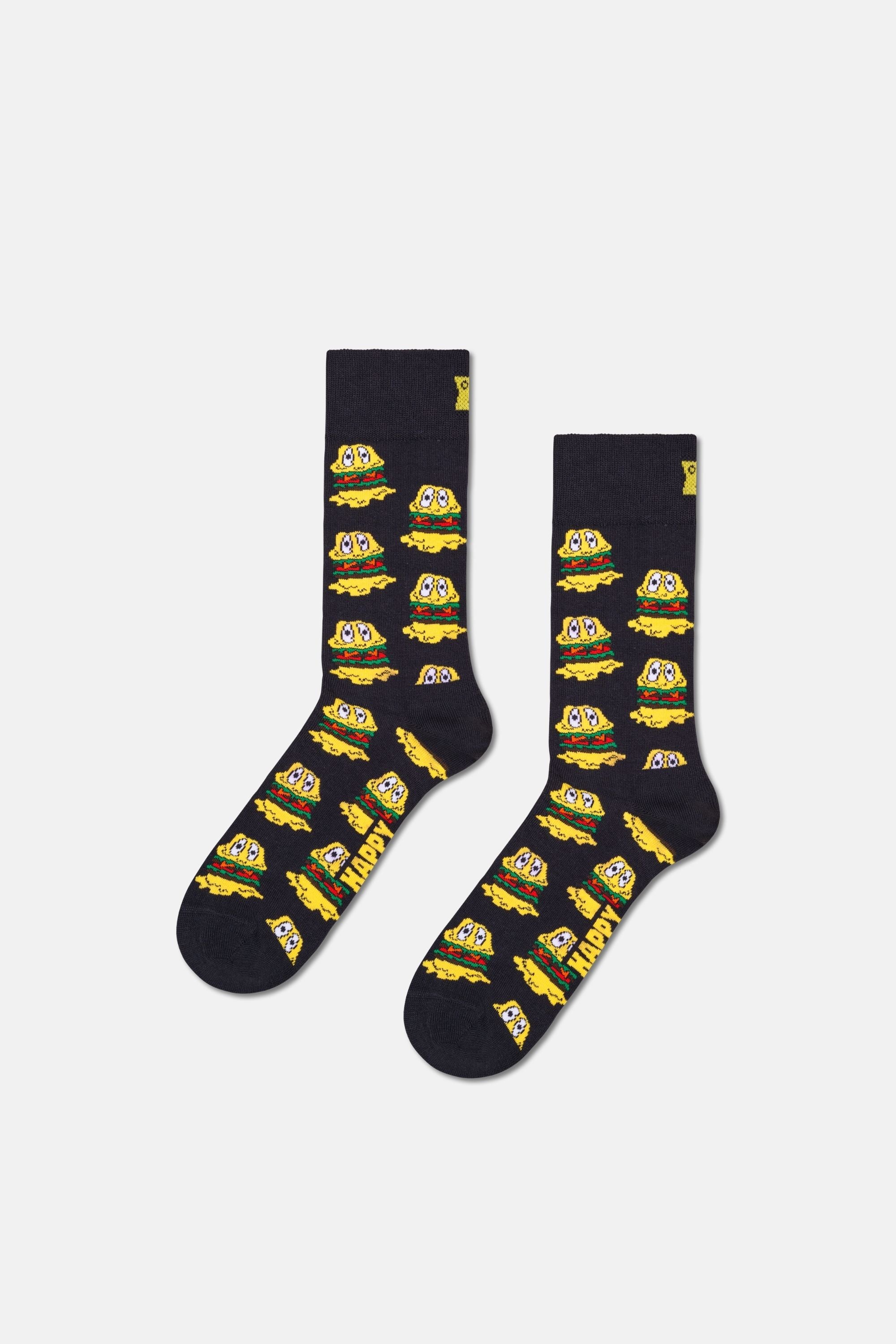 Happy Socks - Mini Me Hamburger Desenli 2Li Baba Oğul Çorap Hediye Seti 41-46/2-3 Yaş