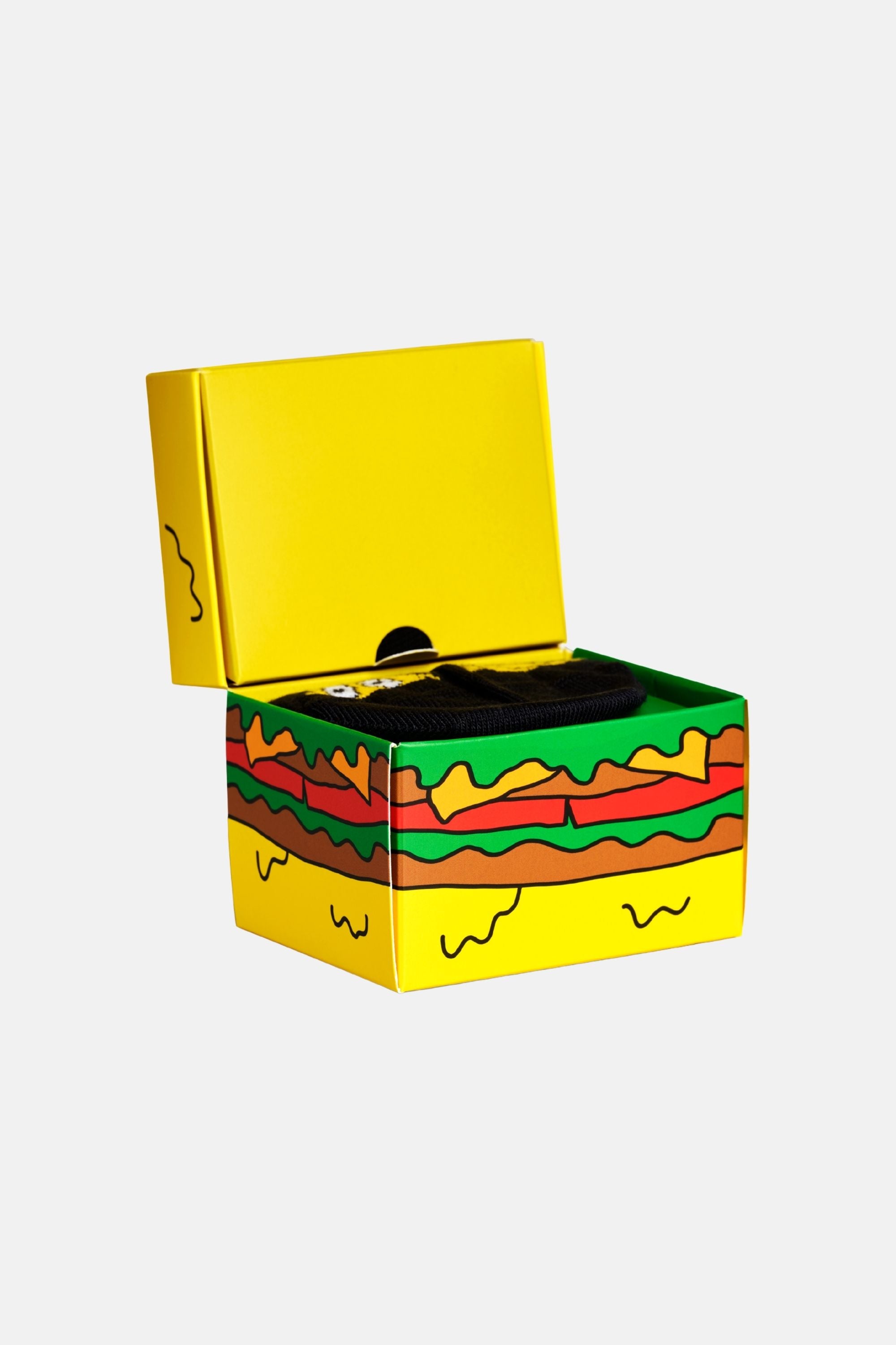 Happy Socks - Mini Me Hamburger Desenli 2Li Baba Oğul Çorap Hediye Seti 41-46/2-3 Yaş