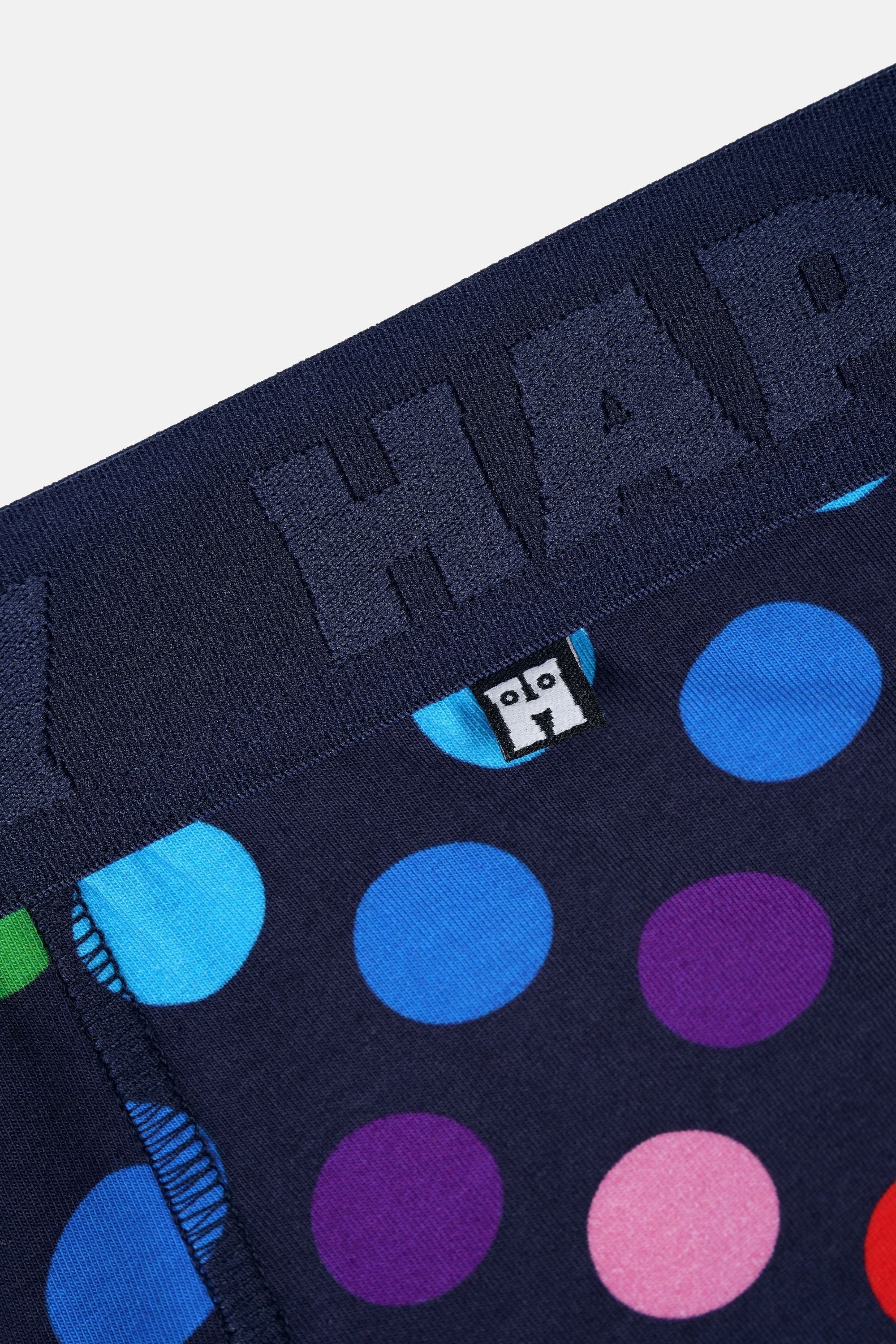 Happy Socks - Çok Renkli Büyük Puantiye Desenli Boxer