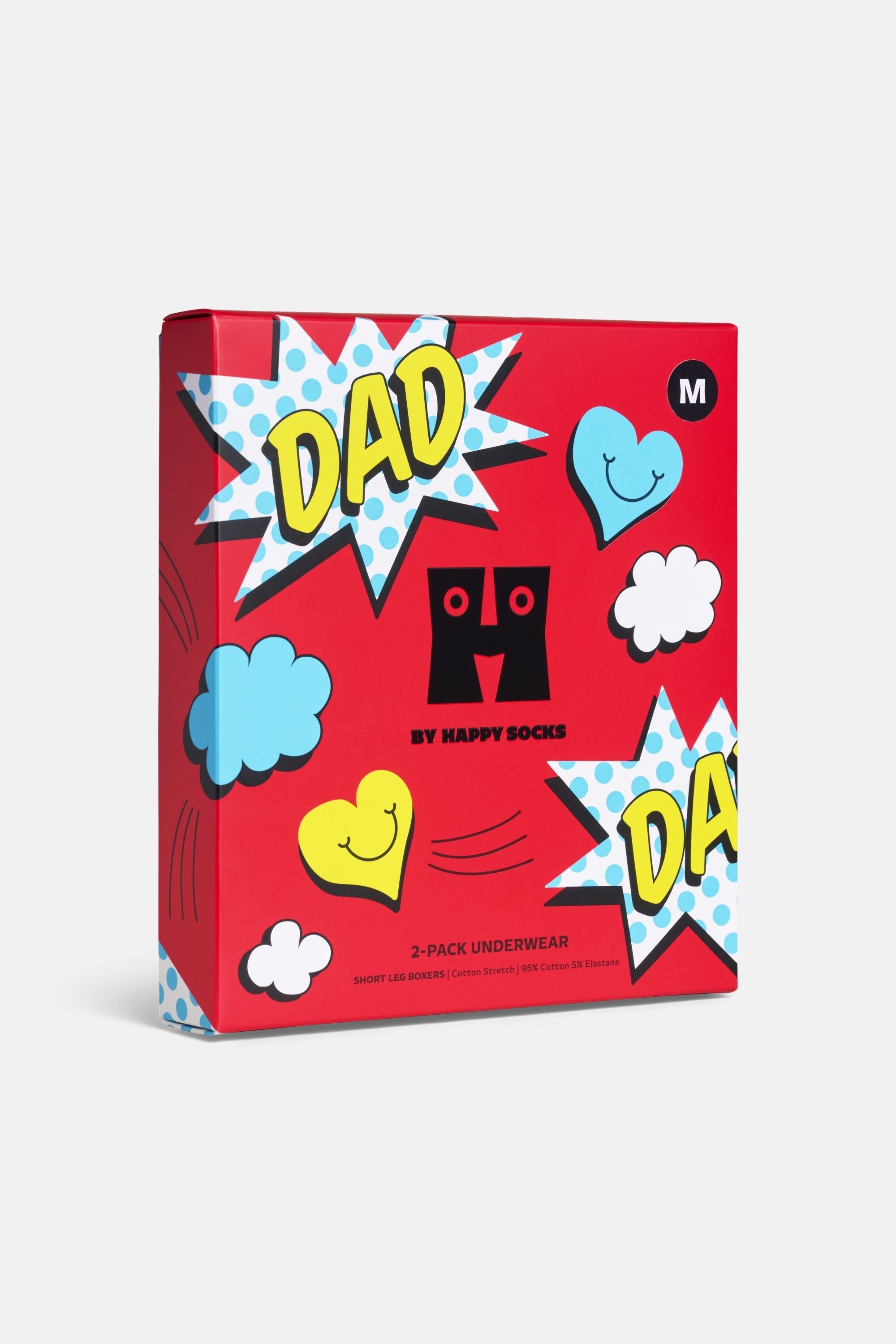 Happy Socks - Çok Renkli Süper Baba Temalı 2Li Boxer Seti