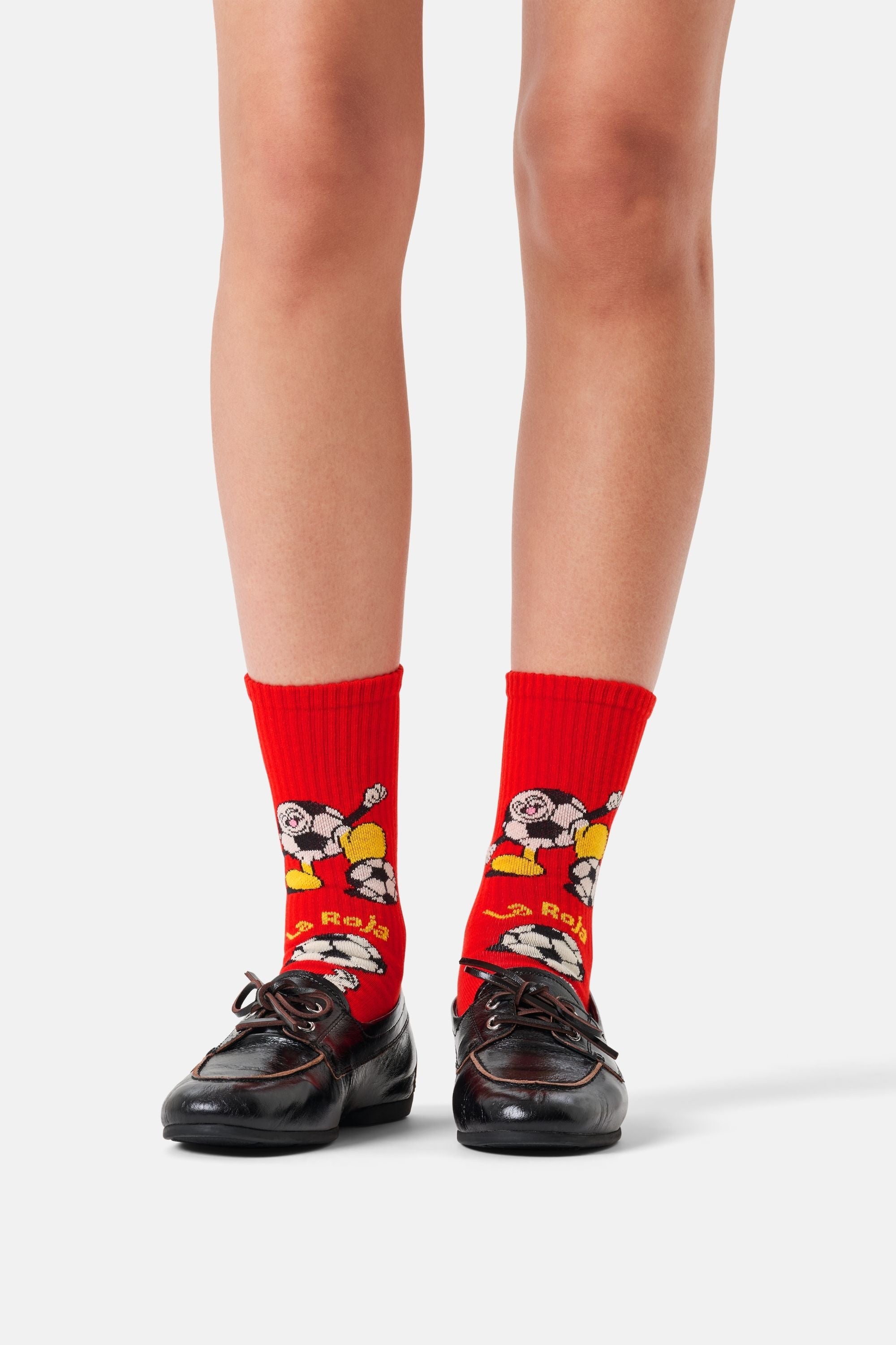 Happy Socks - Erkek Kırmızı Dünya Kupası İspanya Temalı Sneaker Çorap