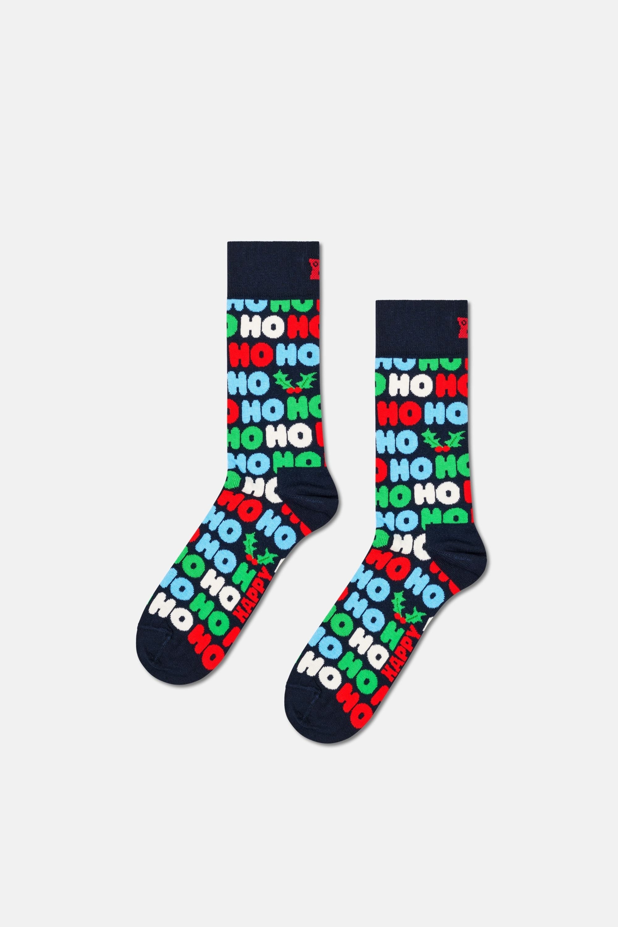 Happy Socks - Çok Renkli Kutlama Desenli 3Lü Pamuklu Çorap Seti