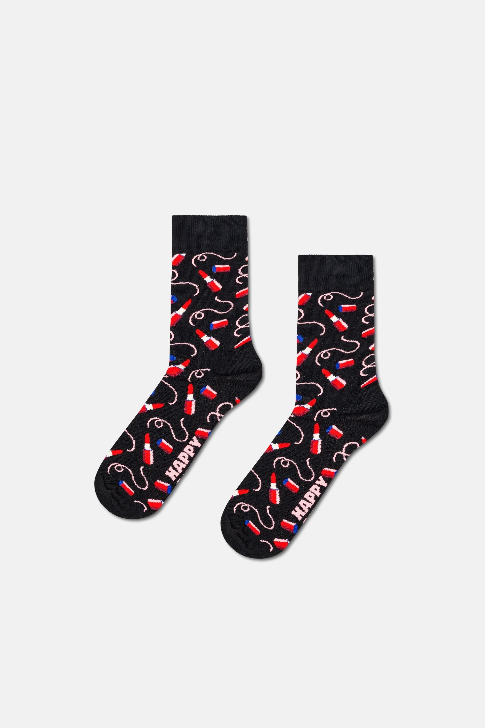 Happy Socks - Çok Renkli 3Lü Parti Desenli Pamuklu Çorap Seti