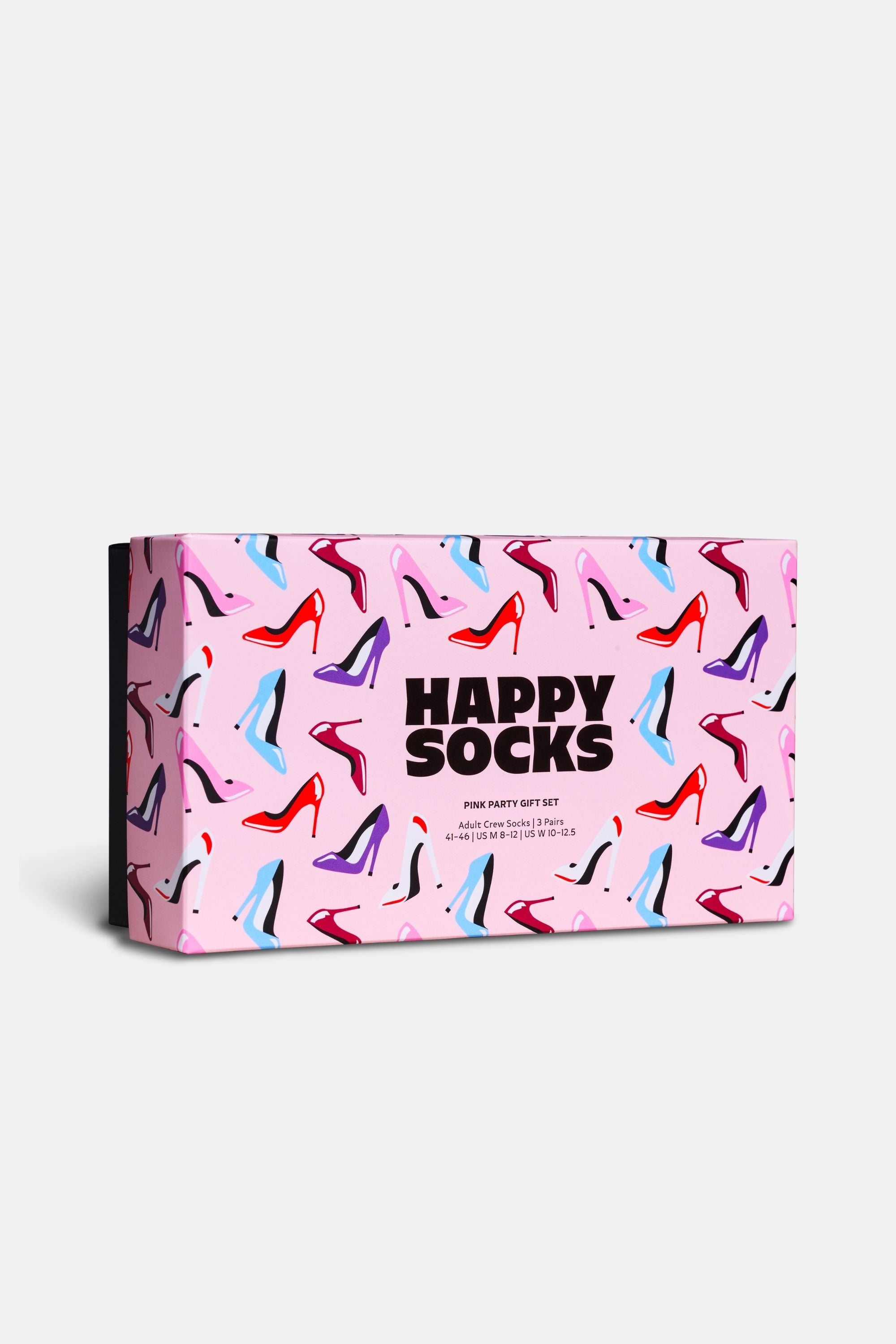 Happy Socks - Çok Renkli 3Lü Parti Desenli Pamuklu Çorap Seti