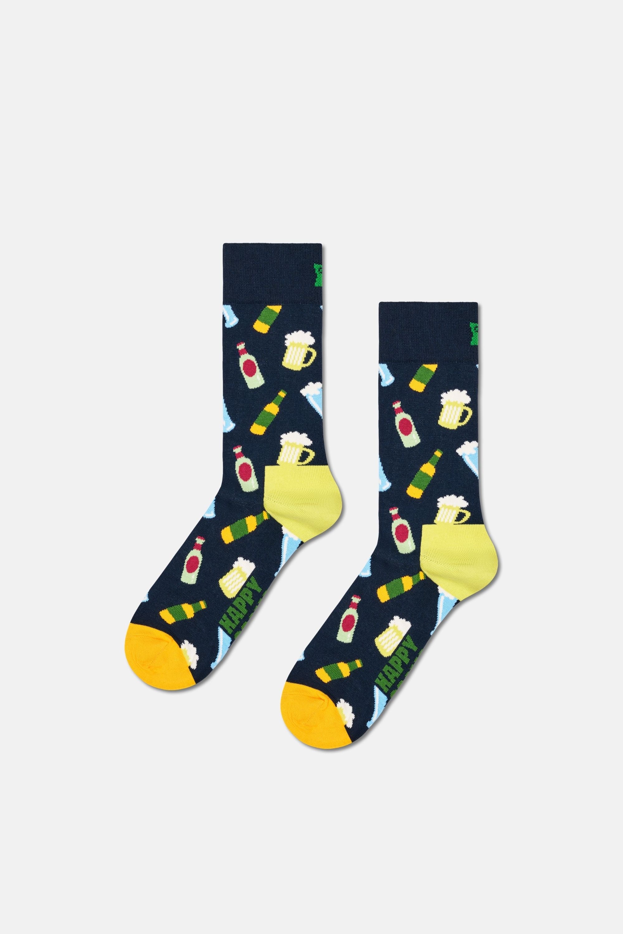 Happy Socks - Çok Renkli Bagel Desenli 4Lü Pamuklu Çorap Seti