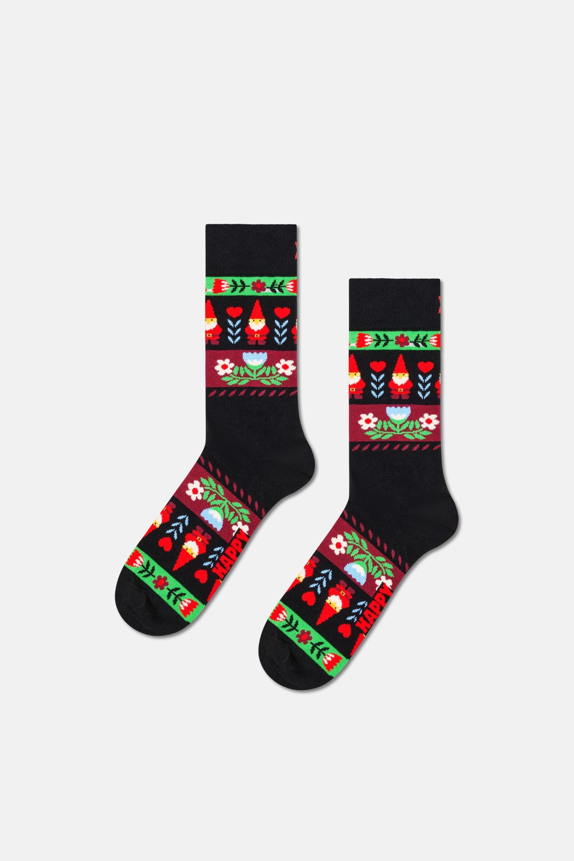 Happy Socks - Çok Renkli Kutlama Desenli 3Lü Pamuklu Çorap Seti