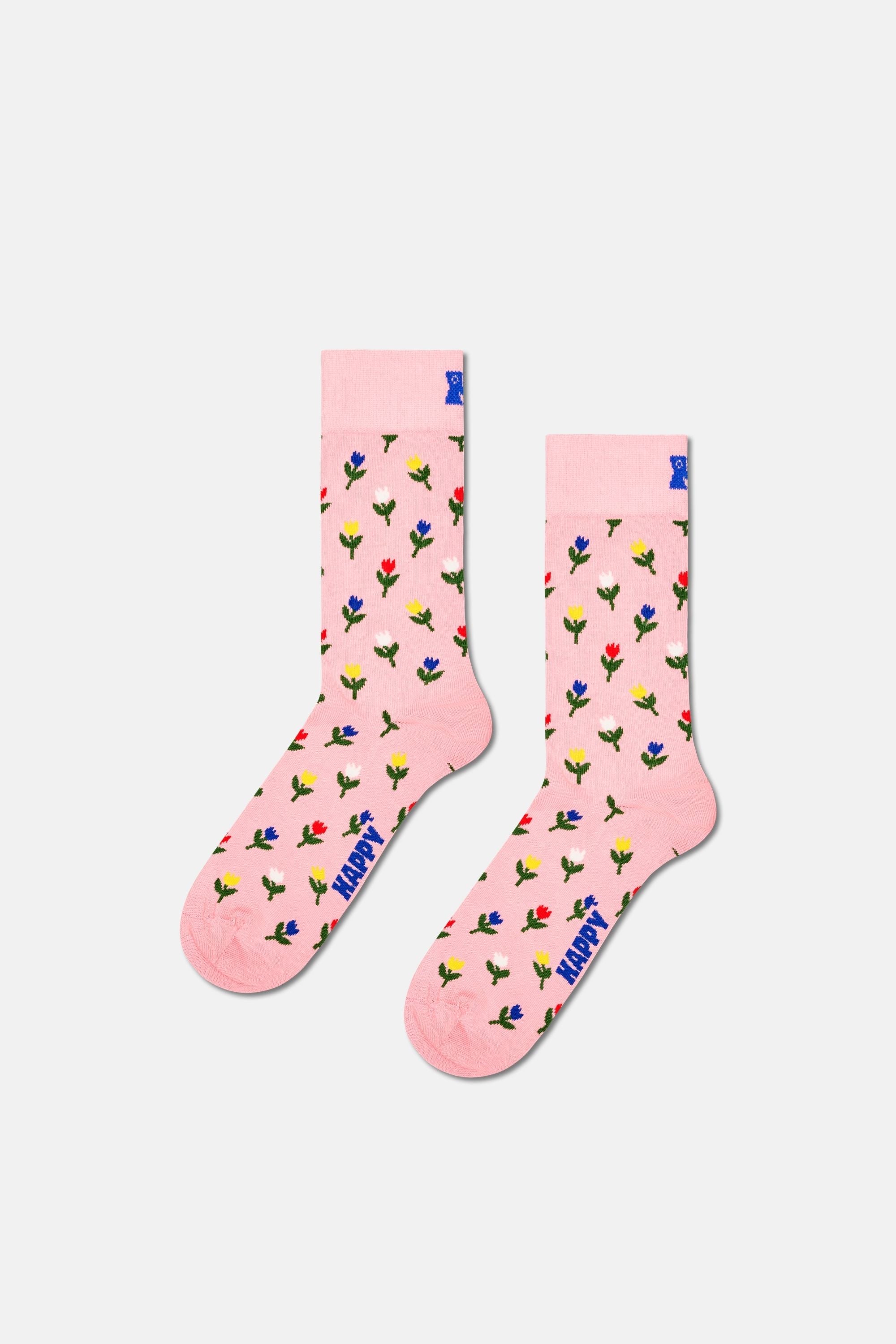 Happy Socks - Çok Renkli Anneler Günü Desenli 3Lü Pamuklu Çorap Seti