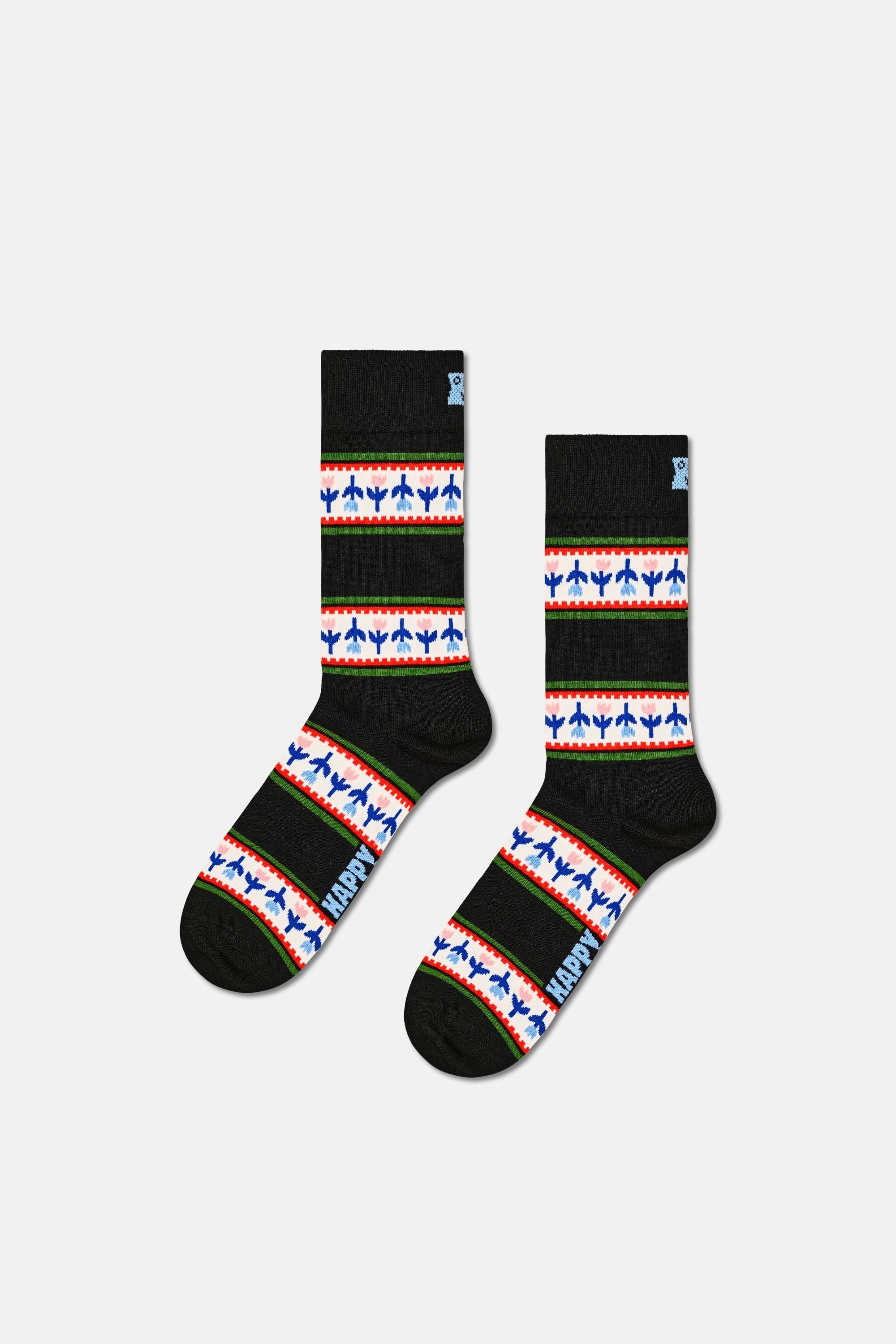 Happy Socks - Çok Renkli Anneler Günü Desenli 3Lü Pamuklu Çorap Seti