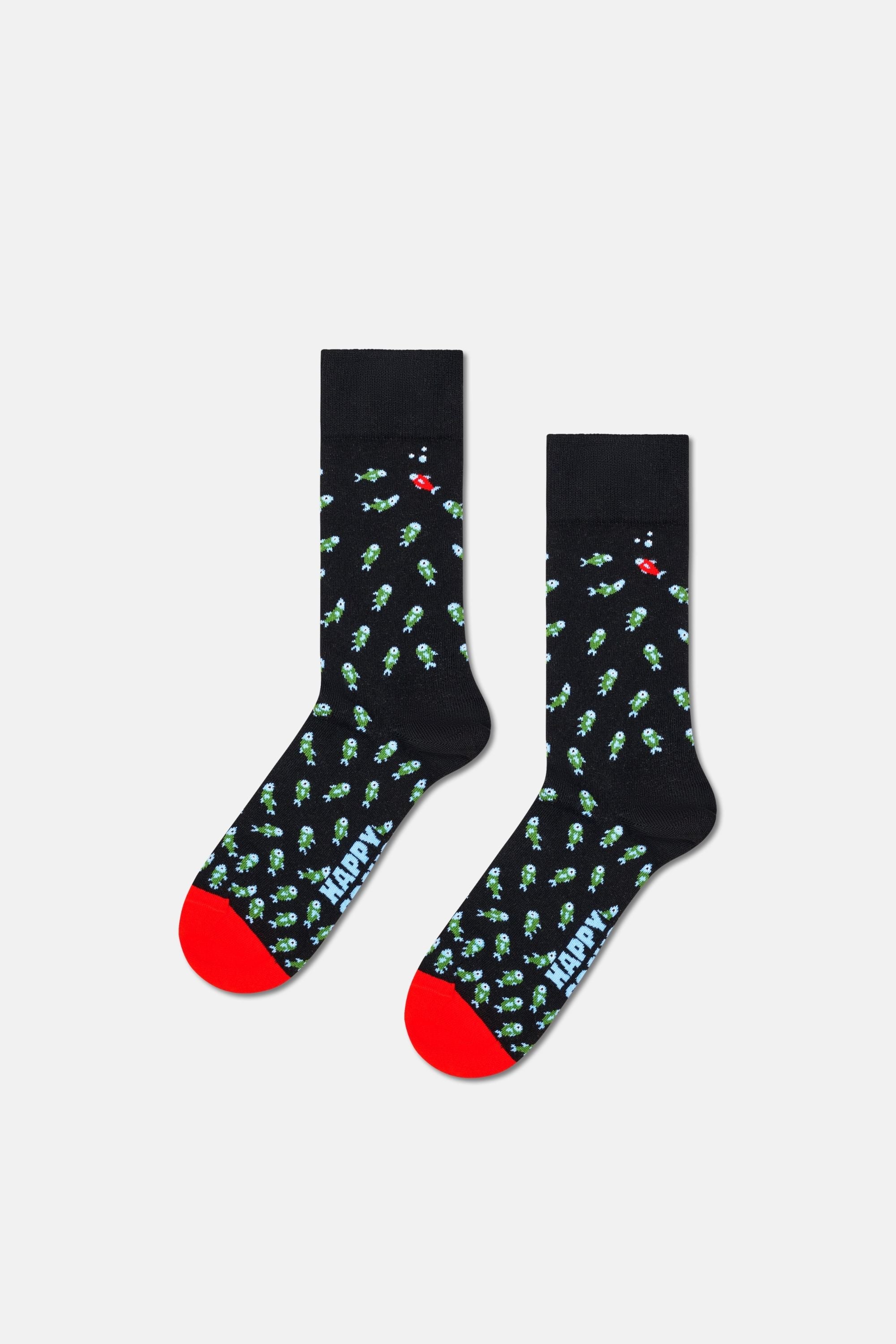 Happy Socks - Çok Renkli Balık Desenli 3Lü Pamuklu Çorap Seti