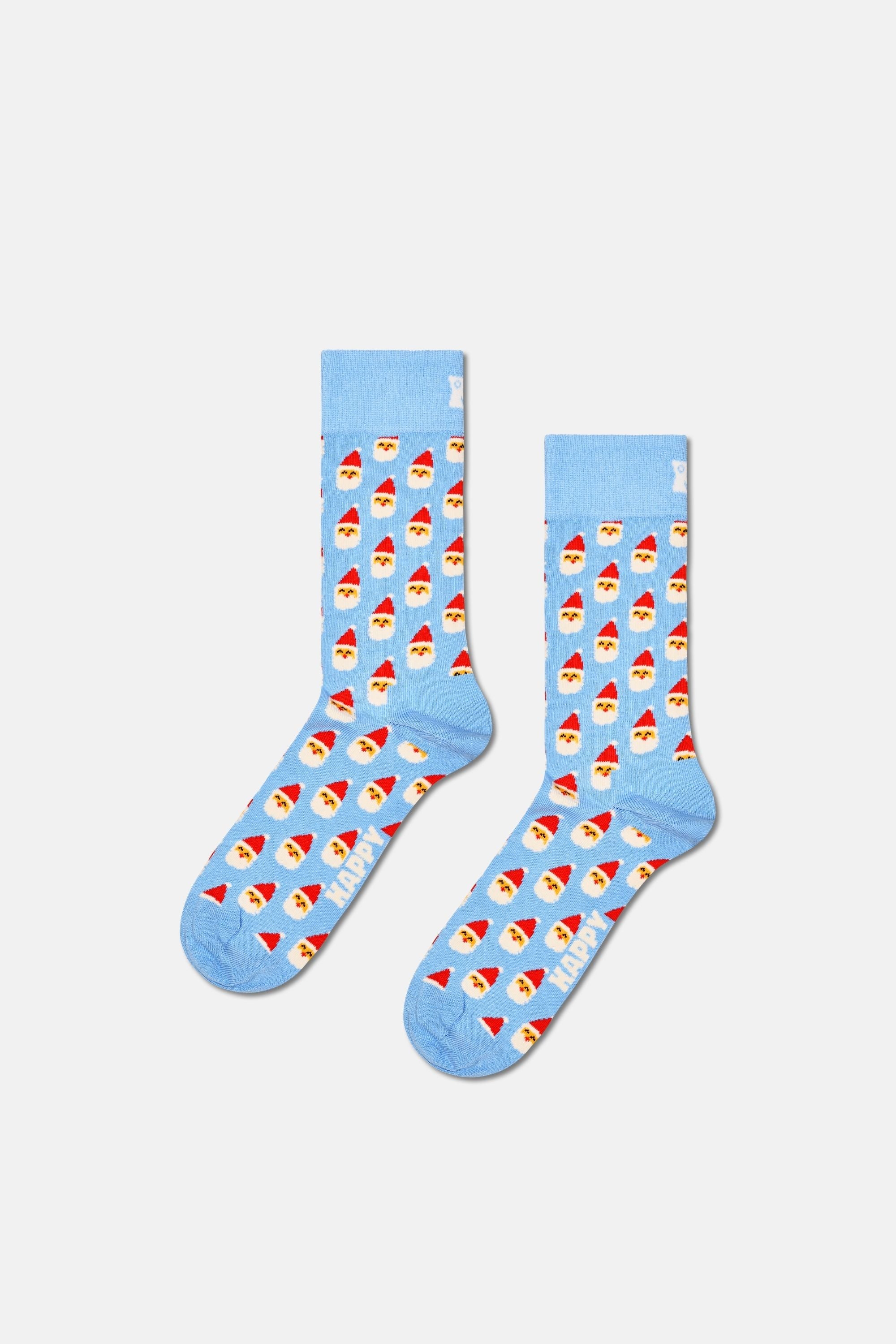 Happy Socks - Mavi Kutlama Desenli 2Li Pamuklu Çorap Seti