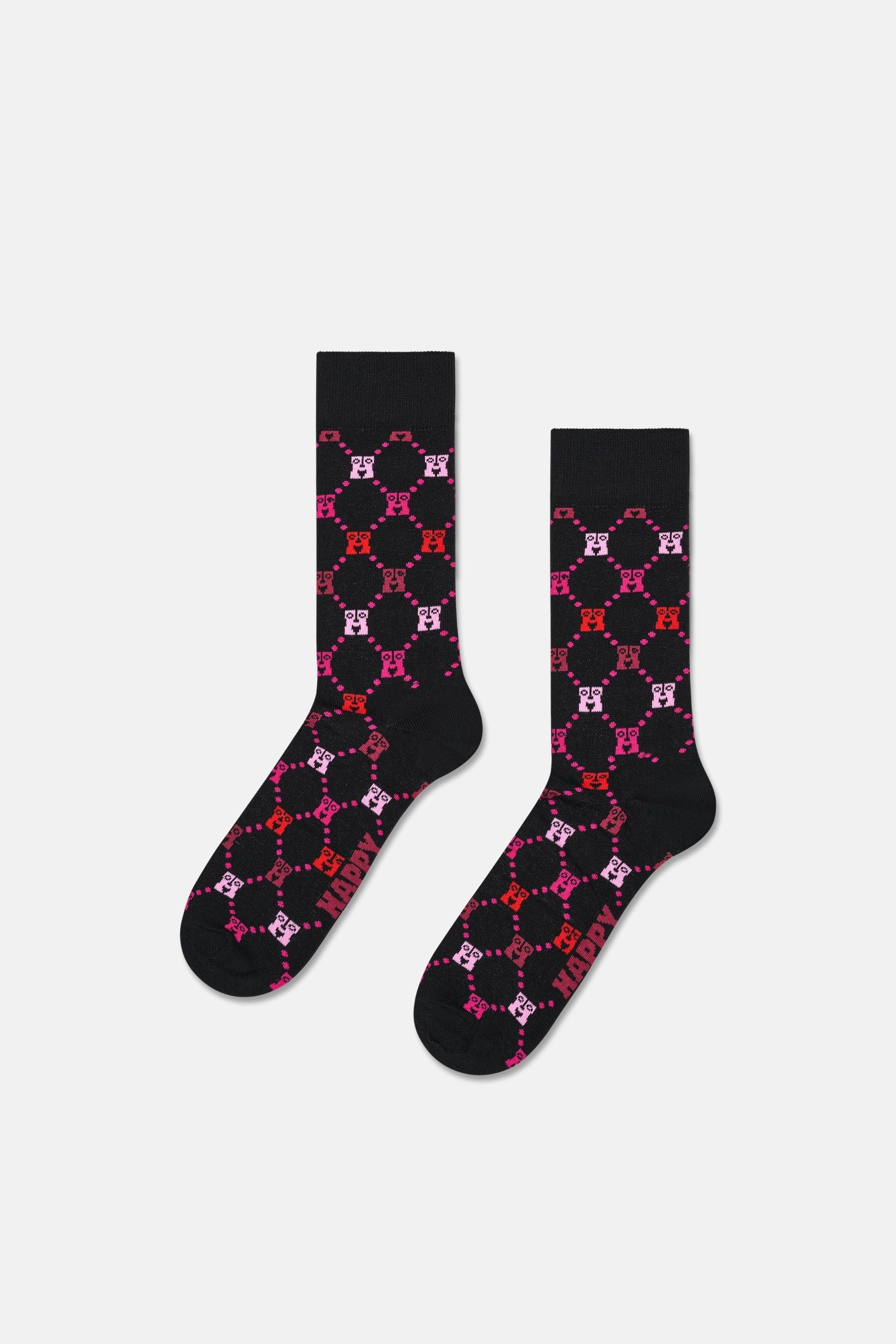 Happy Socks - Çok Renkli Karışık Desenli 4Lü Pamuklu Çorap Seti
