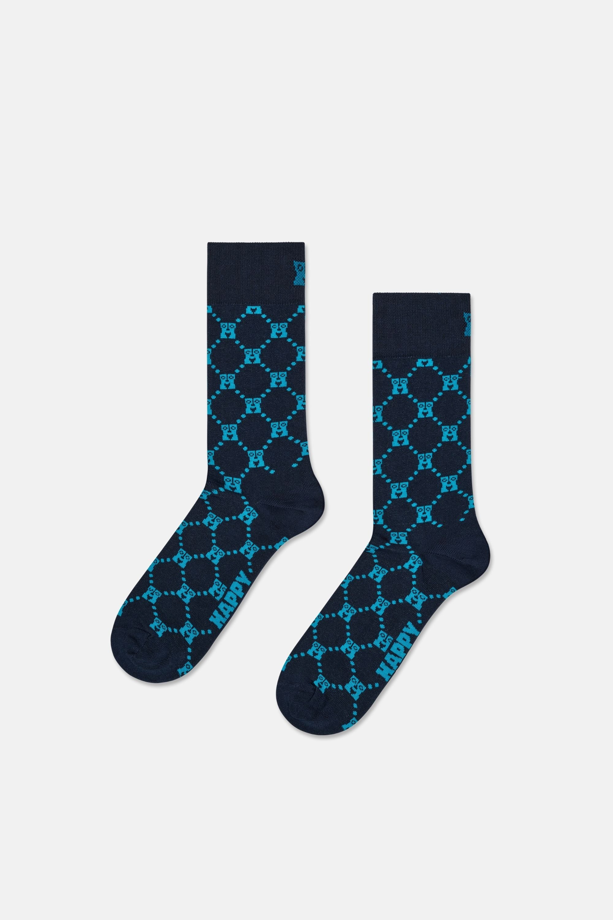 Happy Socks - Çok Renkli Karışık Desenli 4Lü Pamuklu Çorap Seti