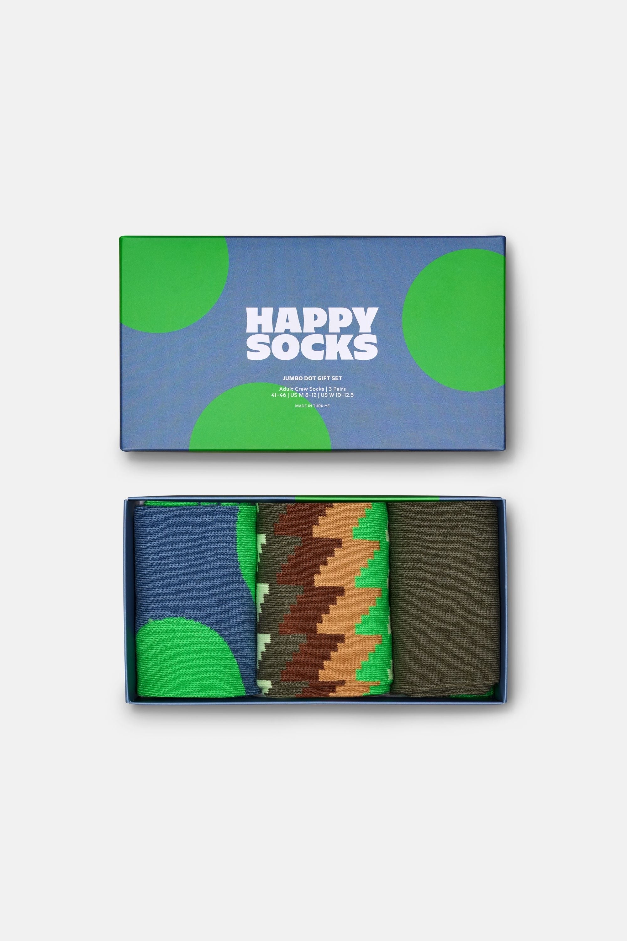 Happy Socks - Çok Renkli Karışık Desenli 3Lü Pamuklu Çorap Seti