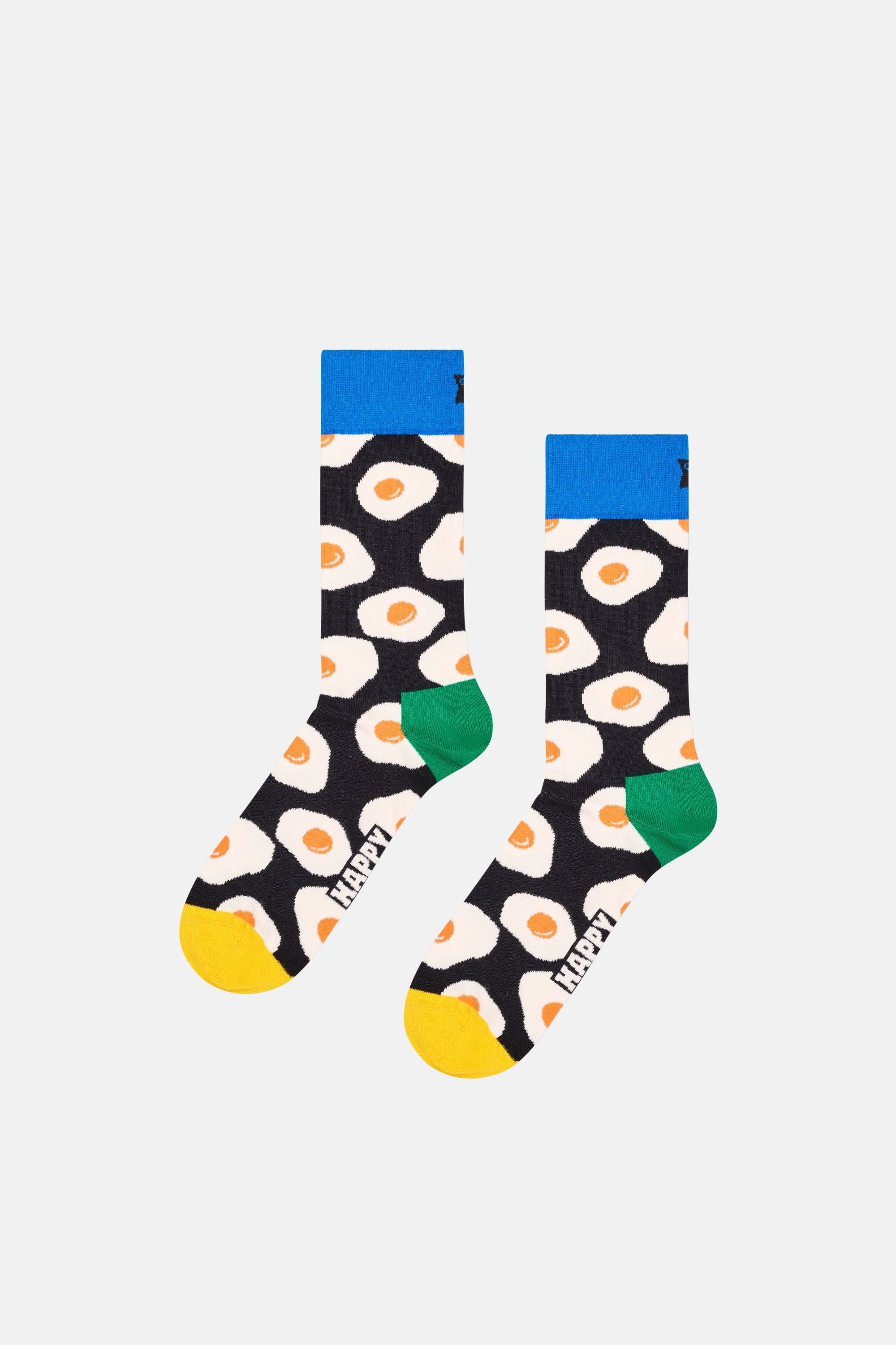 Happy Socks - Çok Renkli 4Lü Yiyecek Desenli Pamuklu Çorap Seti