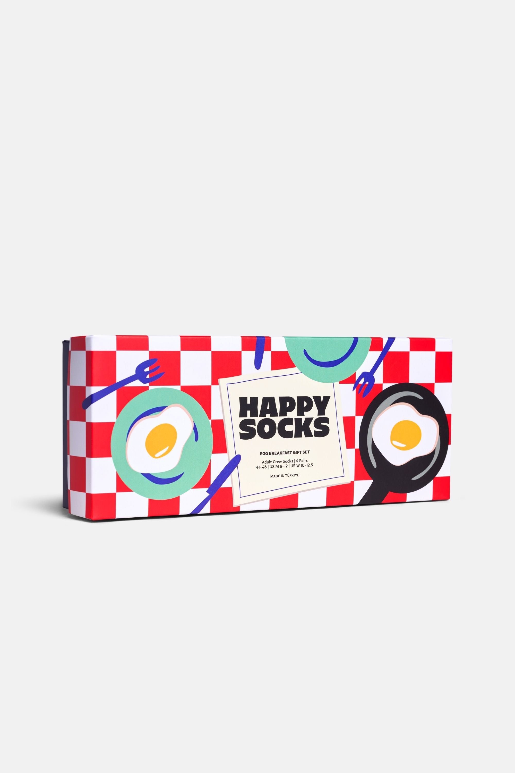 Happy Socks - Çok Renkli 4Lü Yiyecek Desenli Pamuklu Çorap Seti