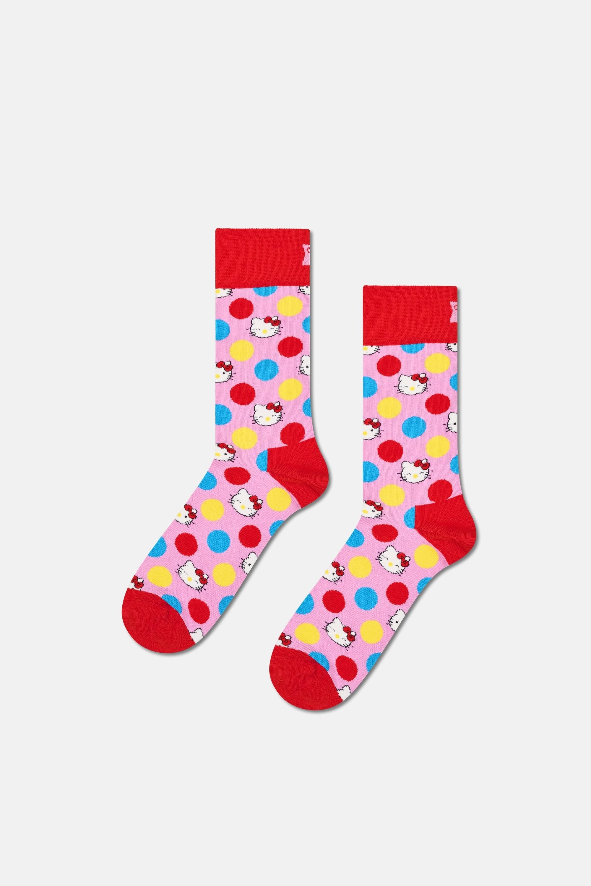 Happy Socks - Çok Renkli Hello Kıtty Temalı 6Lı Çorap Hediye Seti