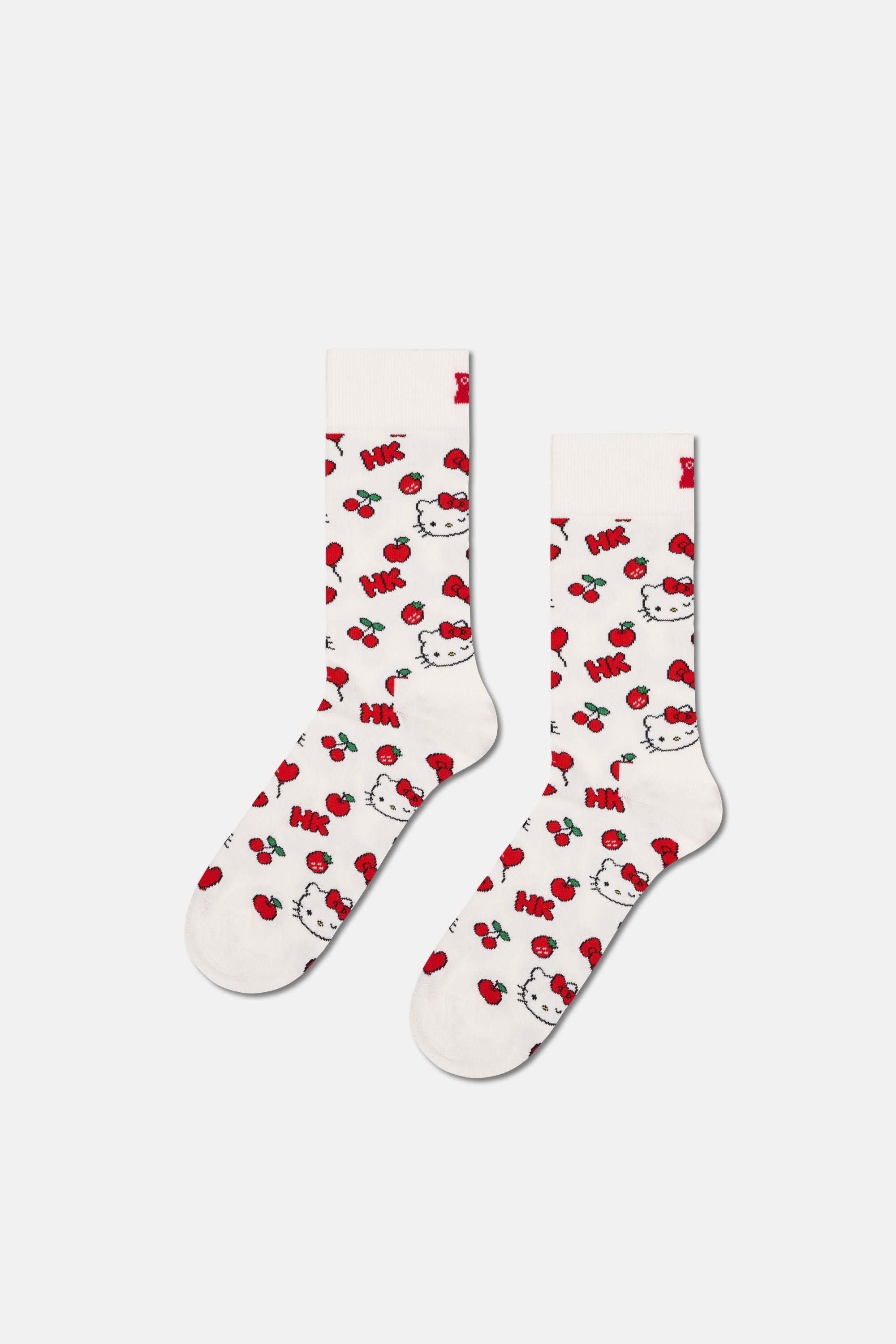 Happy Socks - Çok Renkli Hello Kıtty Temalı 6Lı Çorap Hediye Seti