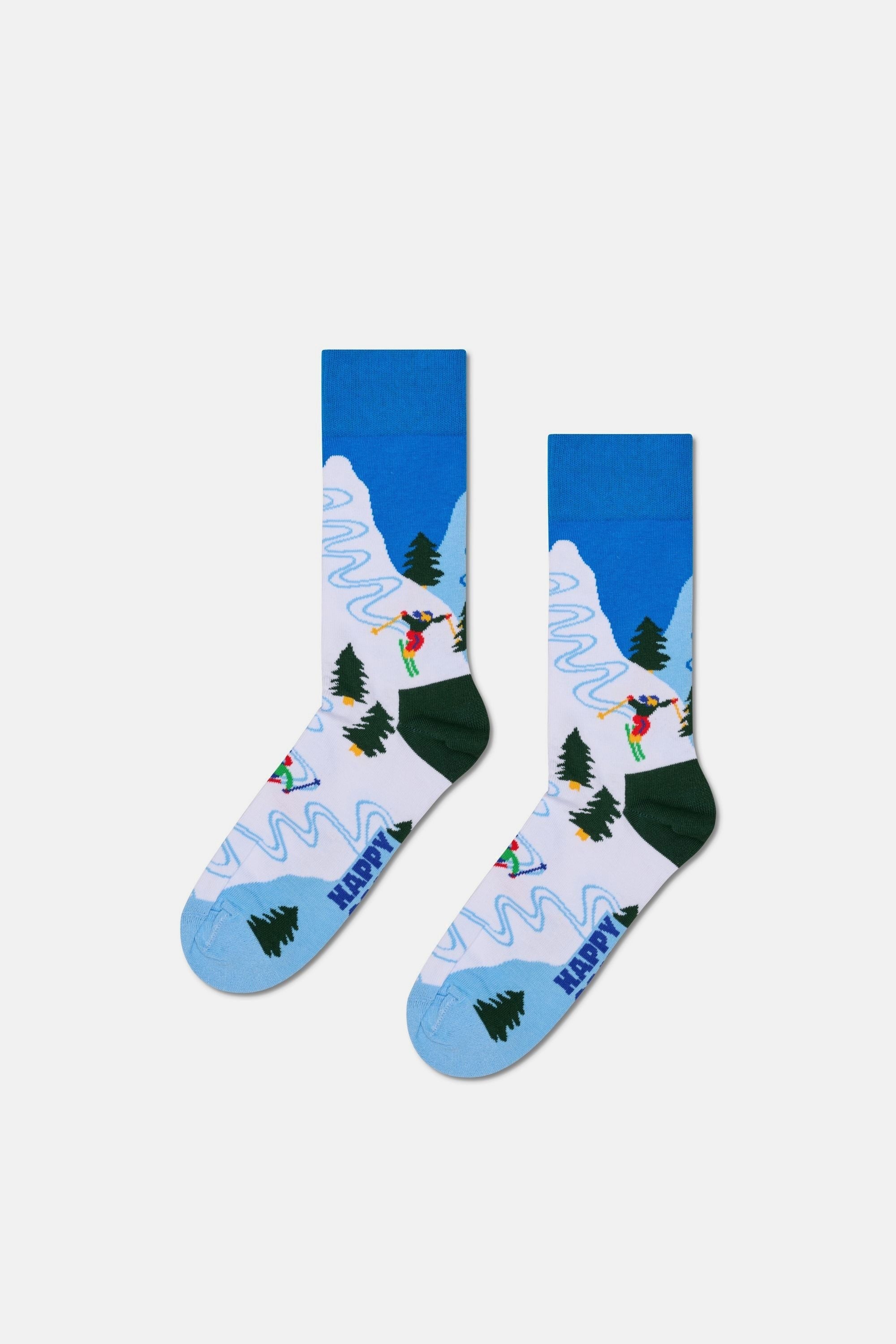 Happy Socks - Çok Renkli Kış Temalı Pamuklu 2Li Çorap Seti