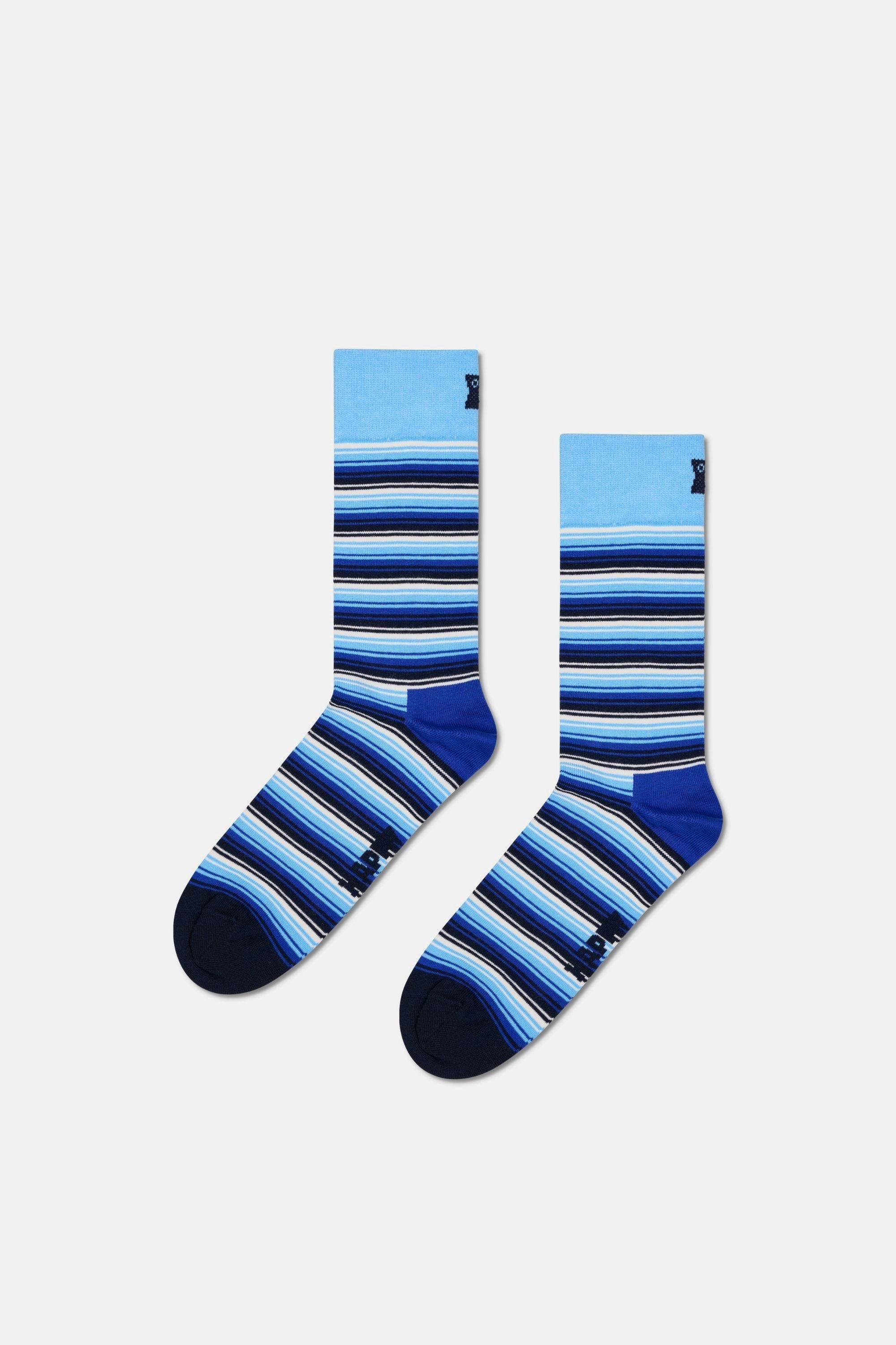 Happy Socks - Mavi Karışık Desenli Pamuklu 4Lü Çorap Seti