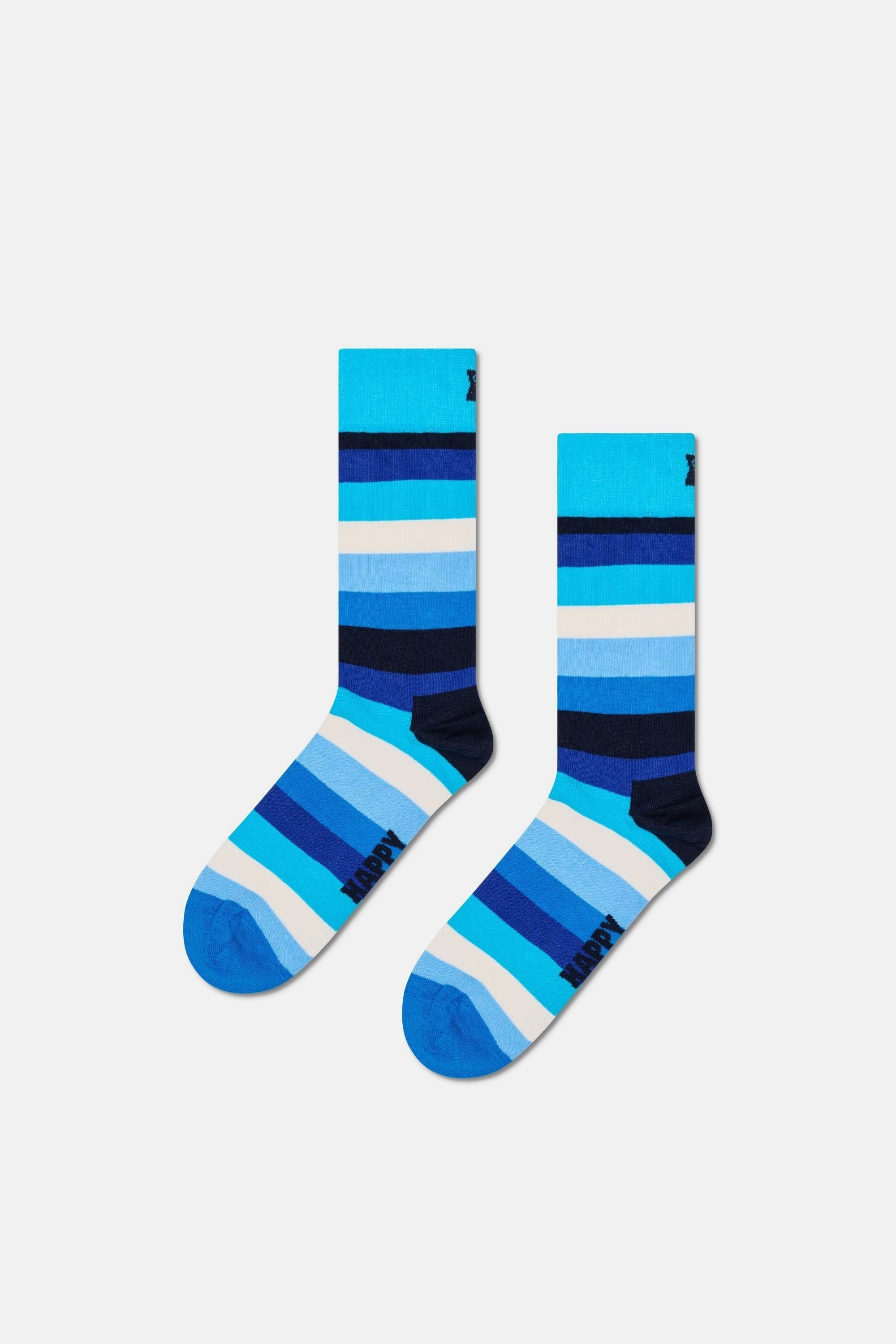 Happy Socks - Mavi Karışık Desenli Pamuklu 4Lü Çorap Seti