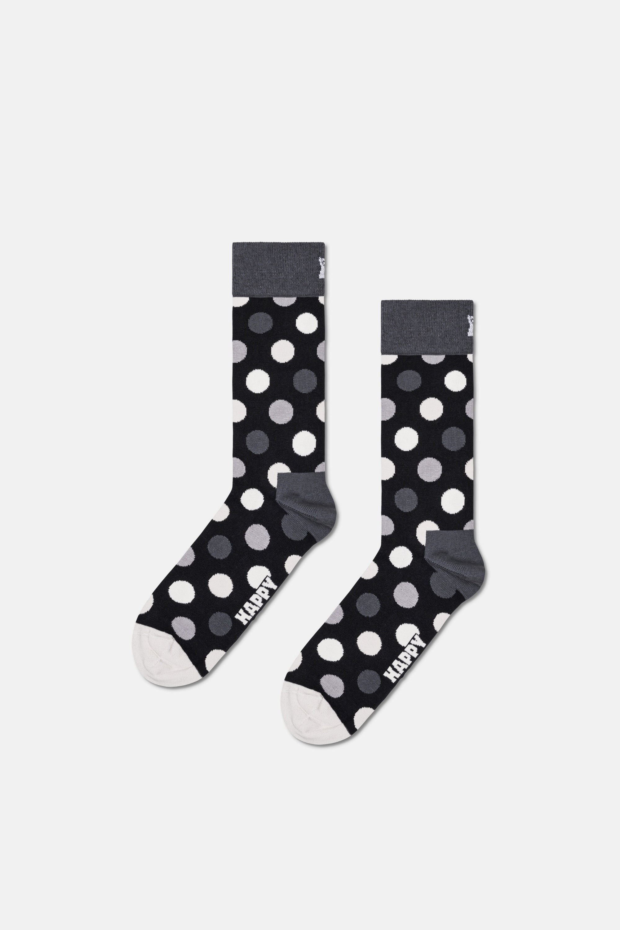 Happy Socks - Siyah Beyaz Klasik 4Lü Pamuklu Çorap Seti